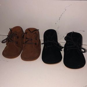SOLD 2 pairs of baby shoes fits size 1-2